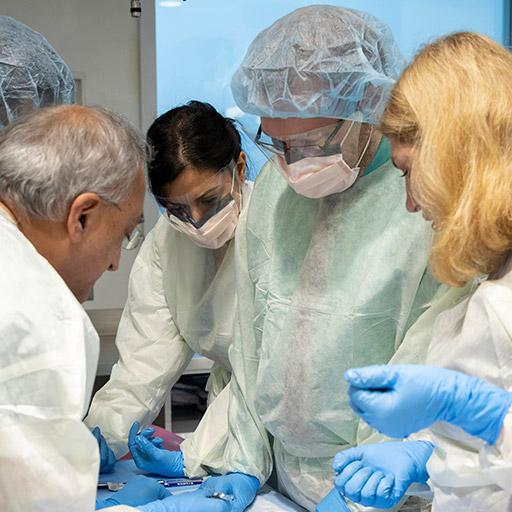 Clinical Cardiac Electrophysiology fellows in the OR at Mayo Clinic in Jacksonville, Florida.
