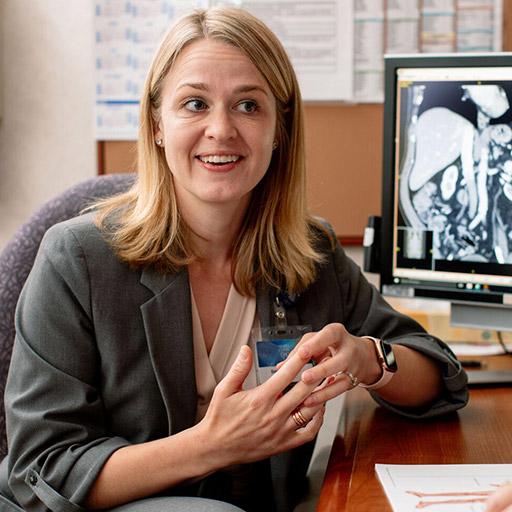 Vascular Medicine fellow works with a patient at Mayo Clinic in Rochester, Minnesota.