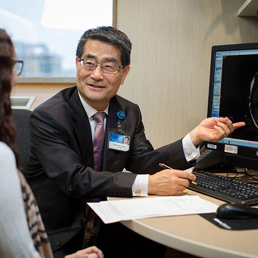 Doctor talking to a patient