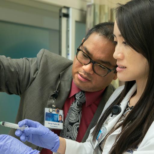 A family medicine resident trains in the simulation center at Mayo Clinic in Jacksonville, Florida
