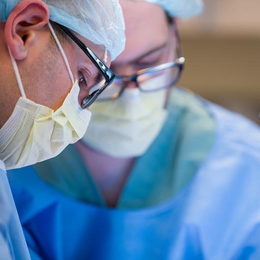 Preliminary surgery residents work together.