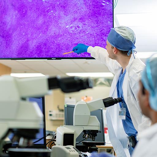 Surgical Pathology fellows discuss a case