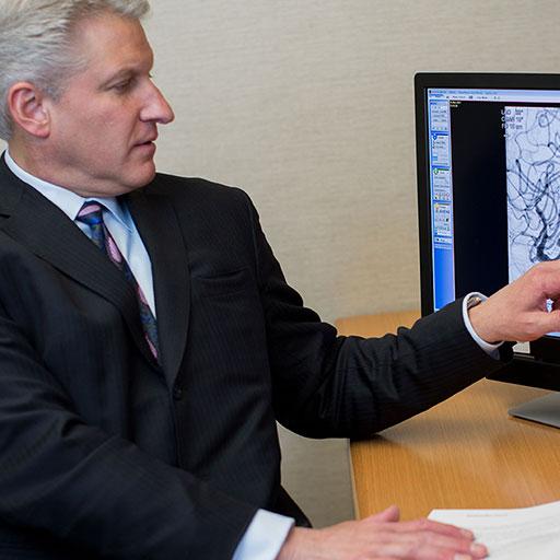 Dr. Brown working with a patient