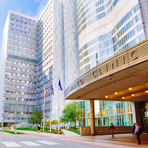 Gonda building at Mayo Clinic in Rochester, MN