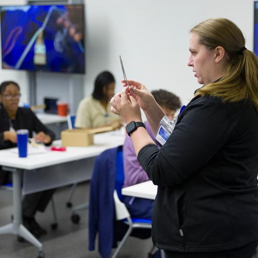 A Mayo Clinic teacher in a classroom