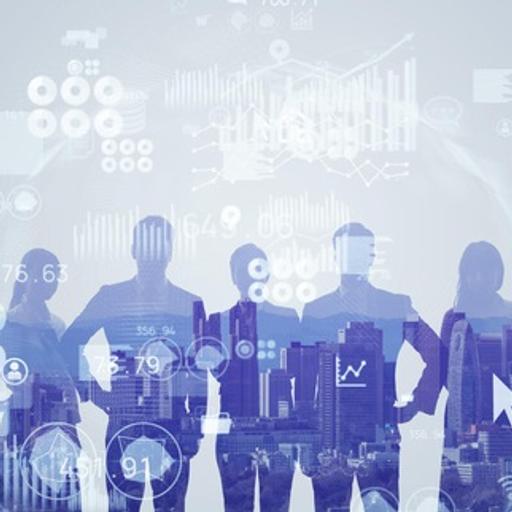 Digital image of people forming a team