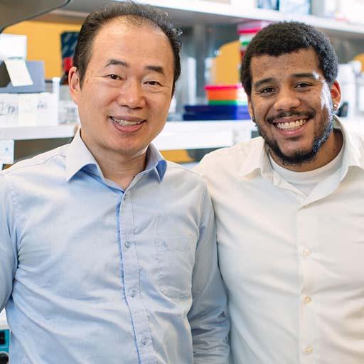 Dr. Choi with mentor student Peyton Lee