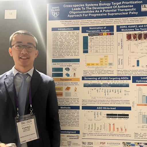Ph.D. student shares his research poster