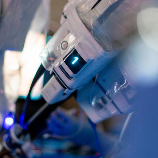 Close up of robotic surgery equipment in the OR at Mayo Clinic