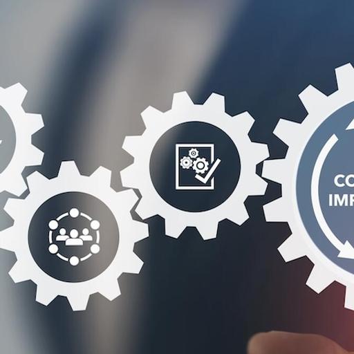Continuous Improvement Concept - graphic showing visual cogs