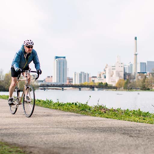 Hiking, walking, and biking