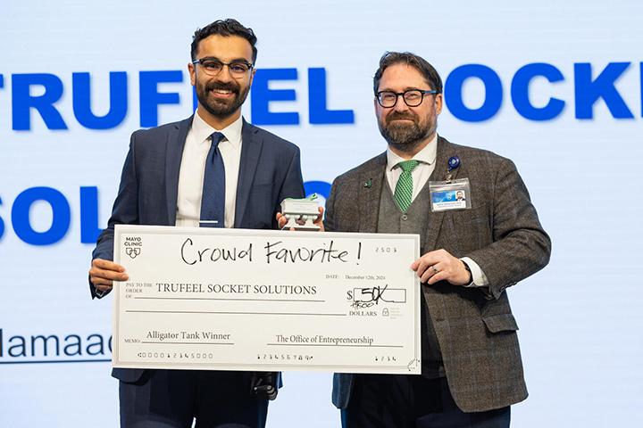 Resident and lifelong amputee’s prosthetic innovation wins big at Alligator Tank