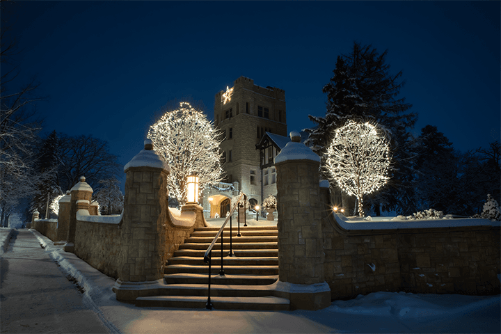 Campus in the winter