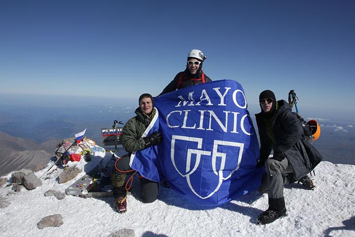 Trio of medical students use selective week to make trek to Europe&rsquo;s tallest summit