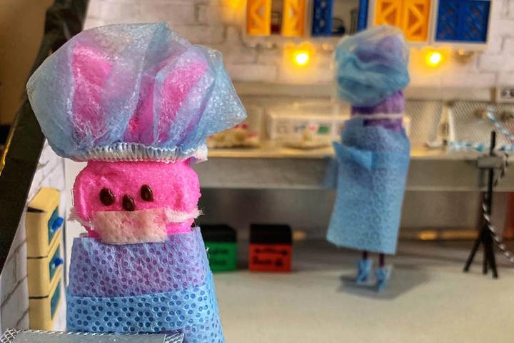 Peep this: Stephanie Anguiano-Zarate&rsquo;s science-themed Peeps diorama