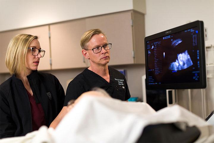 Diagnostic Radiology residents working with a patient at Mayo Clinic in Phoenix, Arizona.