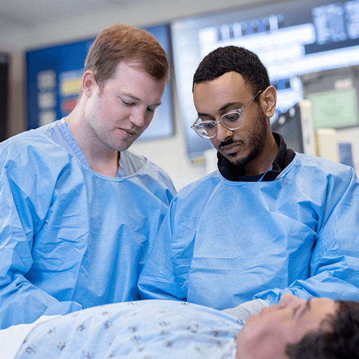 Emergency medicine team treating patient