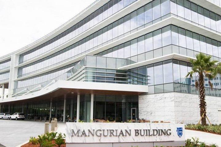 Mangurian building on the Mayo Clinic campus in Jacksonville, FL