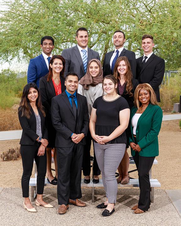 Group photo of residents from Mayo Clinic Internal Medicine Residency program in Arizona.
