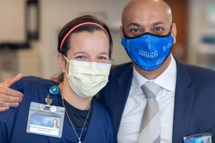 Program director Dr. Diwan posing for a picture with a fellow