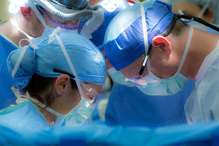 Gastroenterology fellows in the operating room at Mayo Clinic in Rochester, Minnesota.
