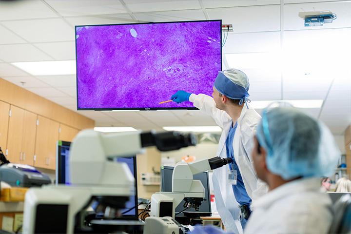 Mayo Clinic Gynecologic Pathology fellows in the lab