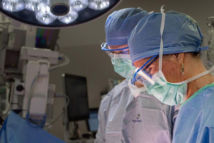 Minimally Invasive Gynecologic Surgery fellows in an operating room at Mayo Clinic in Jacksonville, Florida.