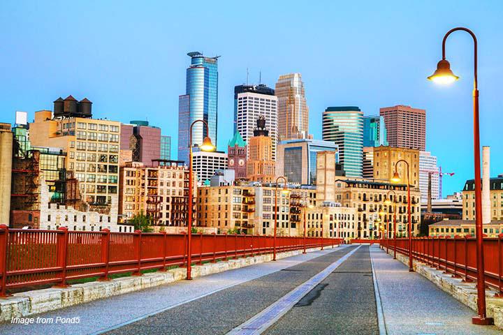 Skyline view of Minneapolis