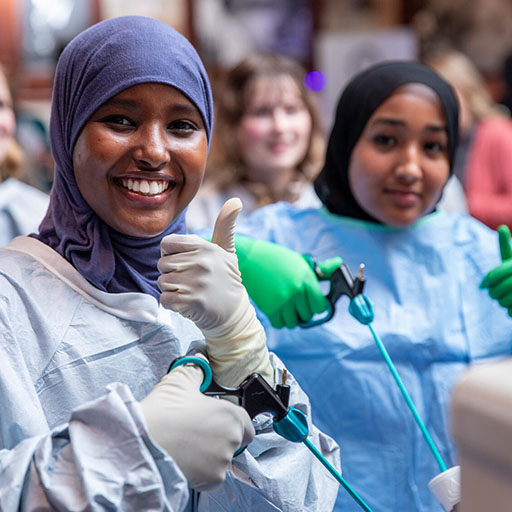 Students interact with faculty at the Mayo Clinic School of Health Sciences Open House